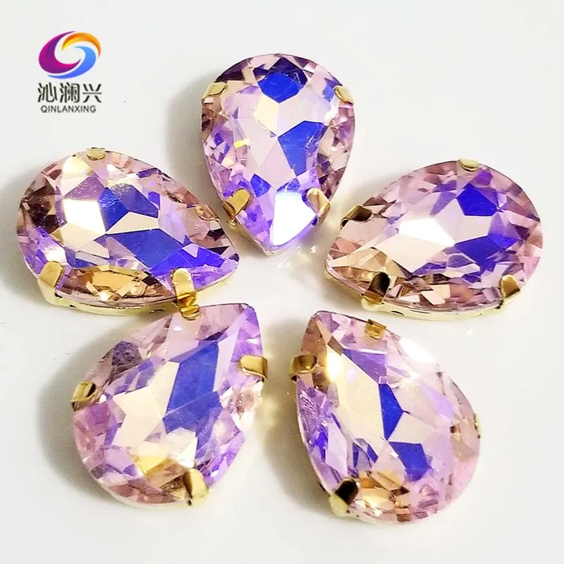 Super beauty Shiny Golden base Pink AB color DR shape Glass Crystal sew on claw rhinestones,Diy Clothing sewing accessories
Super beauty Shiny Golden base Pink AB color DR shape Glass Crystal sew on claw rhinestones,Diy Clothing sewing accessories