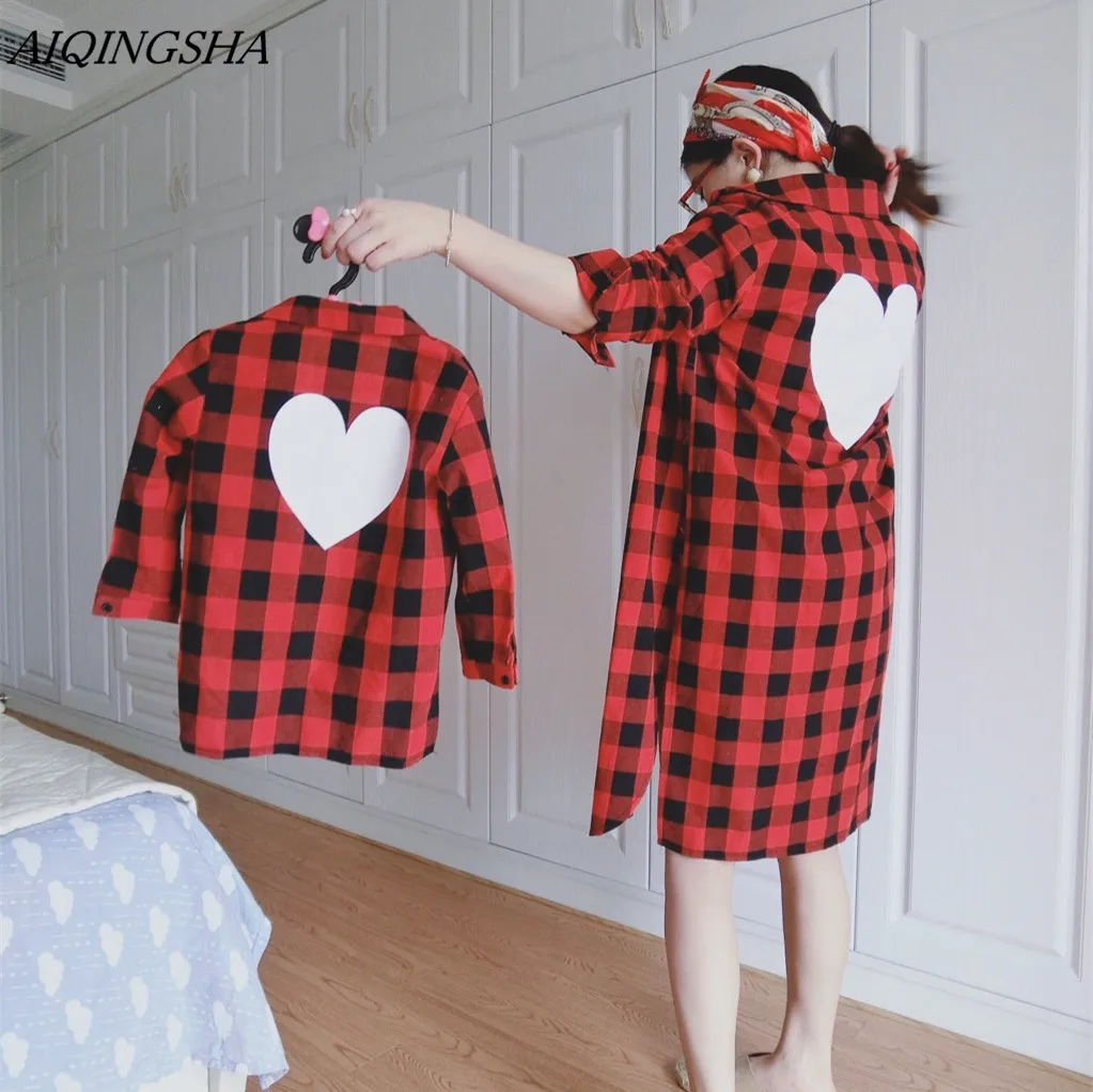 Mom Son Outfits Plaid Kids Blouse LOVE Mother Daughter Dress Clothes Suncreen Long Shirts Mommy and Me Clothes Family Clothing
Mom Son Outfits Plaid Kids Blouse LOVE Mother Daughter Dress Clothes Suncreen Long Shirts Mommy and Me Clothes Family Clothing
