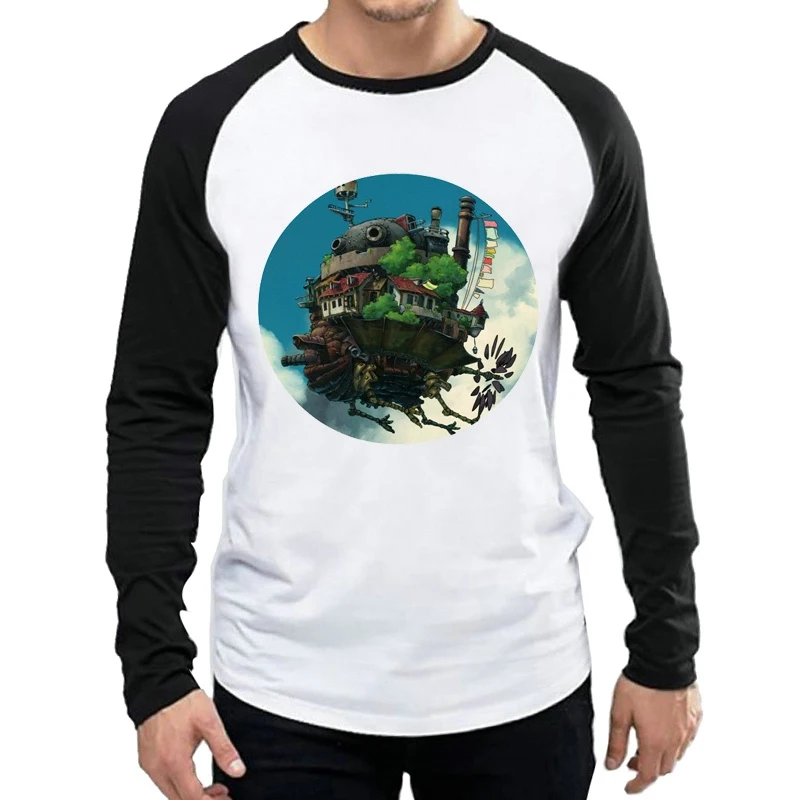 Howls Moving Castle T Shirt Mens Fashion Long Sleeve Howl's Moving Castle T Shirts Tops Tees tshirt Full Sleeve T-shirt For Male
Howls Moving Castle T Shirt Mens Fashion Long Sleeve Howl's Moving Castle T Shirts Tops Tees tshirt Full Sleeve T-shirt For Male