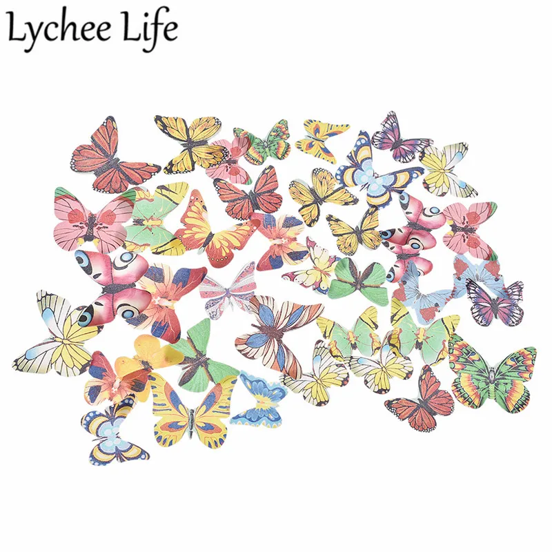 Lychee Life бабочка съедобная клейкая бумага для риса красочное украшение торта
