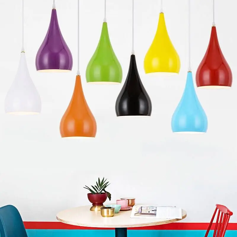 Dikale Aluminum Single-Light Hanging Pendant Light Dining Table Hanging Lamp 110-240V Lamp for Hotel/Dining Room Living