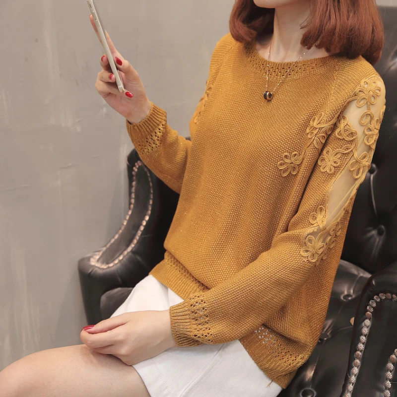 XL-XXXL Plus Size Knitted Sweater Women Winter Clothes 2019 Hollow Out Mesh Crochet Patchwork Long Sleeve Loose Casual Pullover
XL-XXXL Plus Size Knitted Sweater Women Winter Clothes 2019 Hollow Out Mesh Crochet Patchwork Long Sleeve Loose Casual Pullover