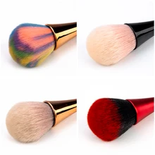 LadyMisty щетка для чистки ногтей с цветными ручками мягкий акриловый УФ гель-пудра для удаления пыли с блестками Ручка инструмент для маникюра(China)