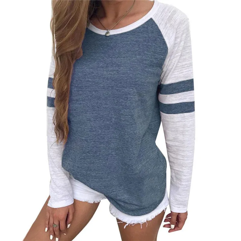 Striped-Splicing-Baseball-T-Shirt-Women-T-Shirt-Full-Long-Raglan-Sleeve-Splicing-Tees-Solid-O (1)
