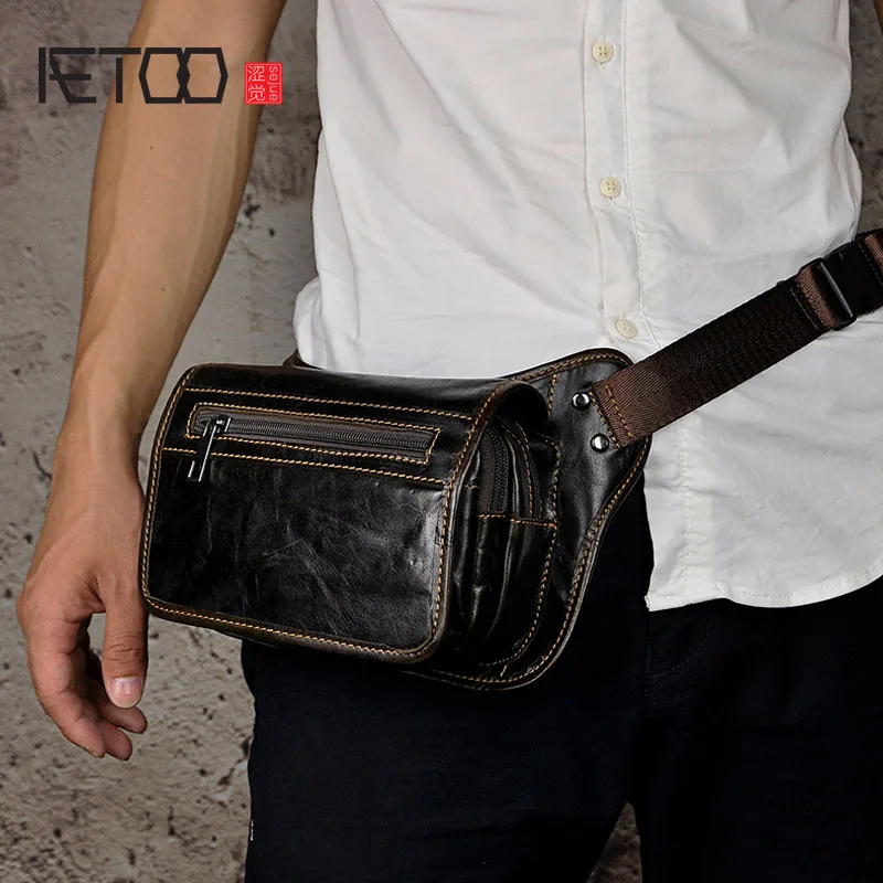 AETOO The first layer of oil wax leather leather men tide cool mobile phone camera vintage 8 inch chest bag pockets
AETOO The first layer of oil wax leather leather men tide cool mobile phone camera vintage 8 inch chest bag pockets