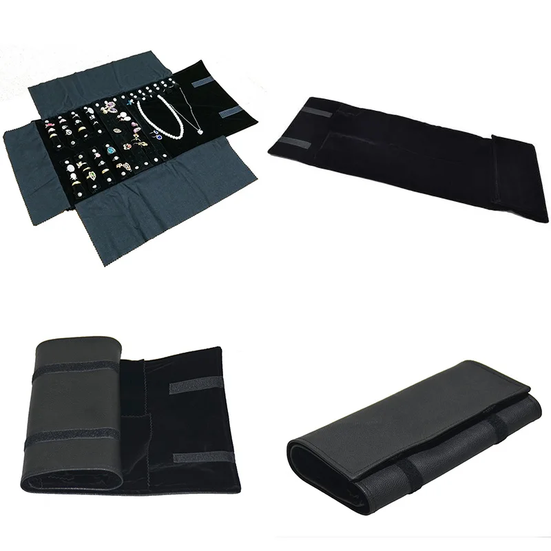 Black PU Jewelry Display Roll Bag Necklace Punch Exhibition Pendant Ring Earring Stud Chain Organizer Display Roll Bag 29*10cm
Black PU Jewelry Display Roll Bag Necklace Punch Exhibition Pendant Ring Earring Stud Chain Organizer Display Roll Bag 29*10cm