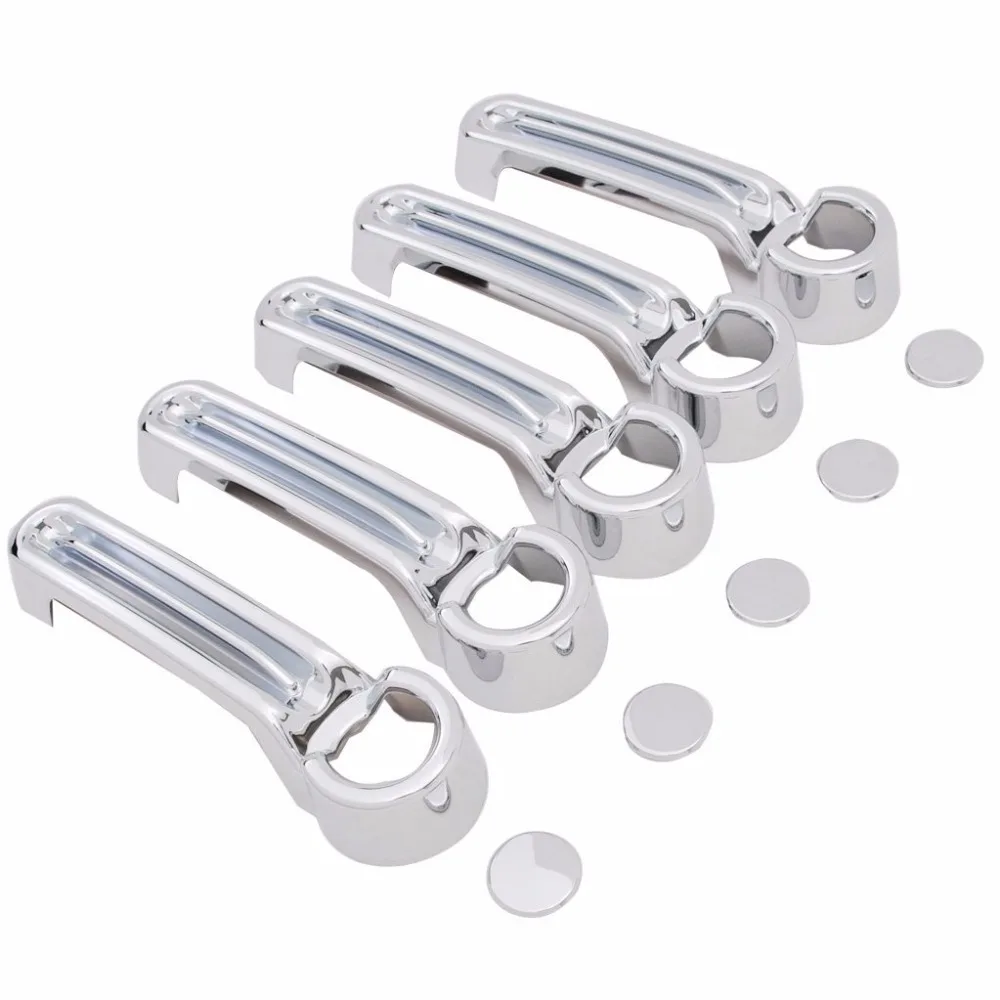 CHROME 4 Door Handle Cover and Tailgate Handle Cover 5PCS for 07-17 Jeep Wrangler JK / 08-12 Jeep Liberty / 07-11 Dodge Nitro
CHROME 4 Door Handle Cover and Tailgate Handle Cover 5PCS for 07-17 Jeep Wrangler JK / 08-12 Jeep Liberty / 07-11 Dodge Nitro