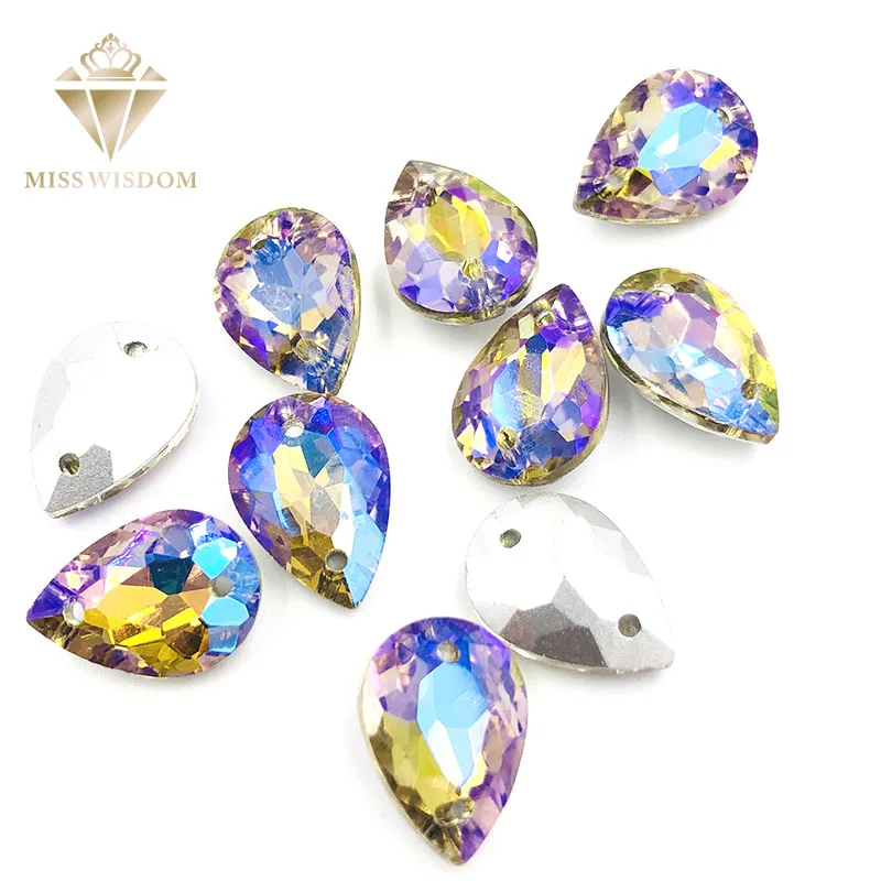 10X14mm water drop Light coffee AB glass crystal pointback Double hole sew on rhinestones Diy dress wedding accessories
10X14mm water drop Light coffee AB glass crystal pointback Double hole sew on rhinestones Diy dress wedding accessories