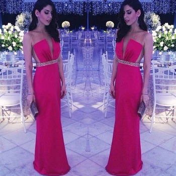 Sexy Beading Sashes Mermaid Prom Gown See Though Back Evening Dress for Wedding Party
Sexy Beading Sashes Mermaid Prom Gown See Though Back Evening Dress for Wedding Party