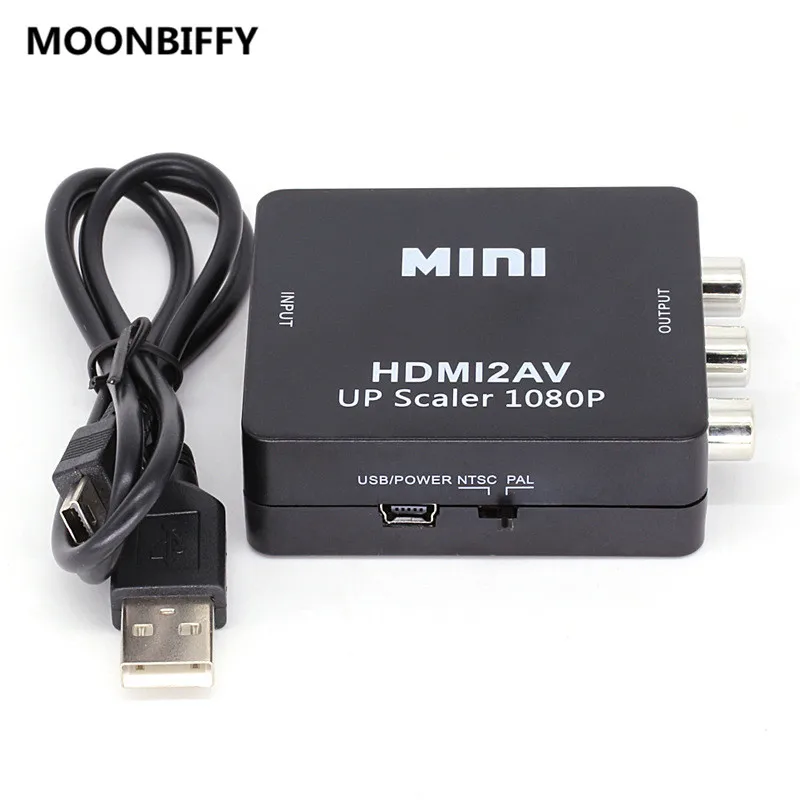 MOONBIFFY HDMI to AV Scaler Adapter HD Video Converter Box HDMI to RCA AV/CVSB L/R Video 1080P HDMI2AV Support NTSC PAL Output
MOONBIFFY HDMI to AV Scaler Adapter HD Video Converter Box HDMI to RCA AV/CVSB L/R Video 1080P HDMI2AV Support NTSC PAL Output