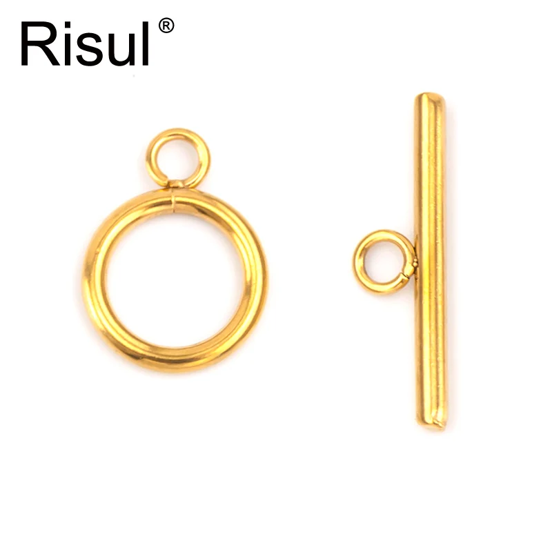 Risul 5 Sets gold plated Toggle Clasps Connectors OT clasp Silver necklace DIY Jewelry Stainless Steel Findings Accessories
Risul 5 Sets gold plated Toggle Clasps Connectors OT clasp Silver necklace DIY Jewelry Stainless Steel Findings Accessories