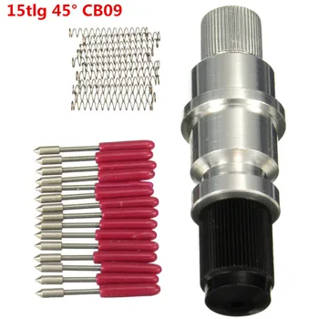 1Pc Cutting Blade Holder For High Hardness Graphtec CB09 Silhouette Cameo Holder+15Pcs Blades Vinyl Cutter Plotter 45 Degree
1Pc Cutting Blade Holder For High Hardness Graphtec CB09 Silhouette Cameo Holder+15Pcs Blades Vinyl Cutter Plotter 45 Degree