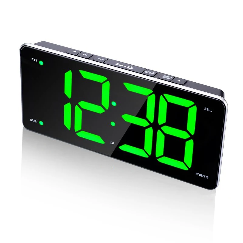 FM Radio Electronic Digital LED Alarm Clock Large Number Double Sound Table Clock For Kids Adult Light Adjustable
FM Radio Electronic Digital LED Alarm Clock Large Number Double Sound Table Clock For Kids Adult Light Adjustable