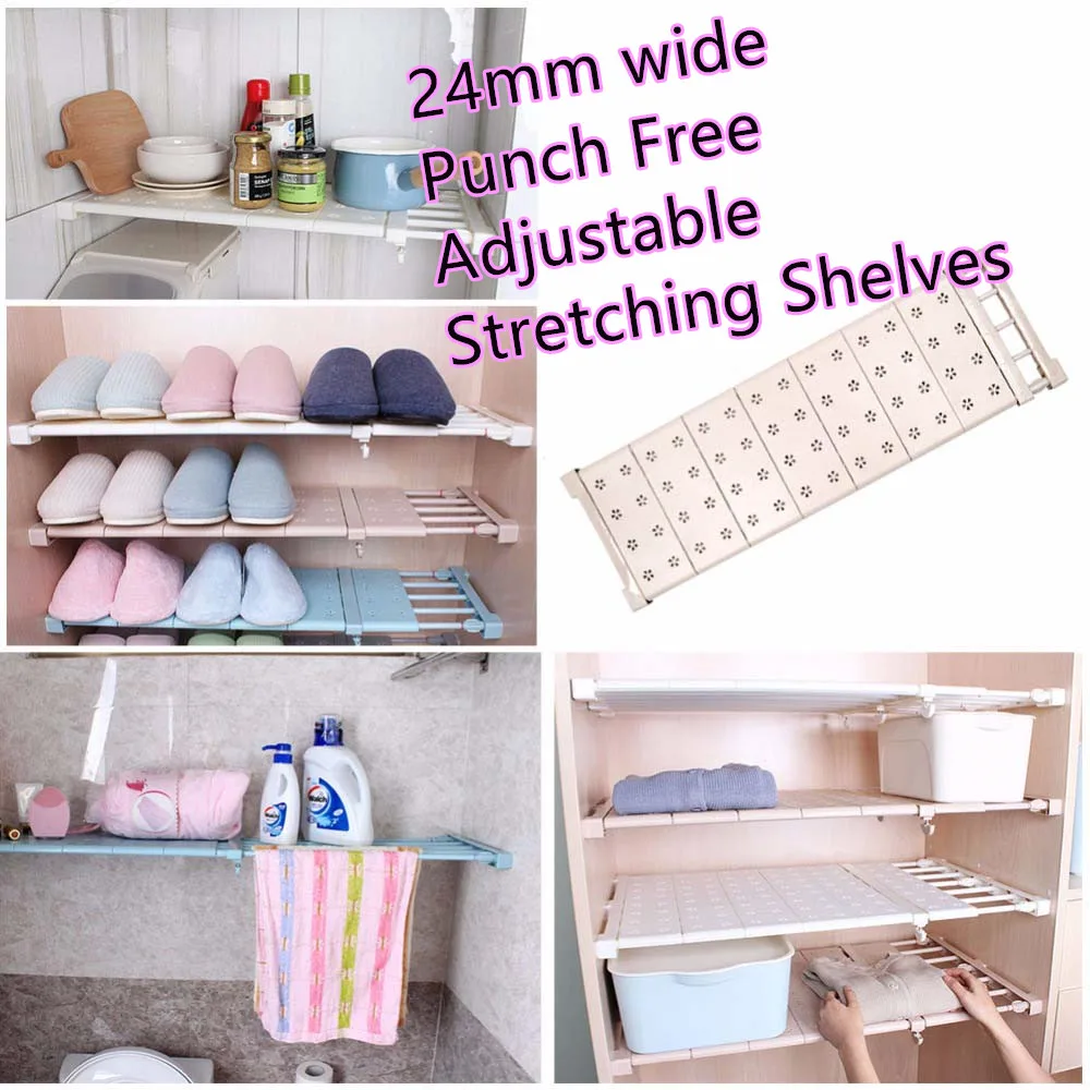 24mm Wide Travel Punch Free Adjustable Stretching Layered Separated Compartment Shelves Kitchen Bathroom Dormitory Storage Rack
24mm Wide Travel Punch Free Adjustable Stretching Layered Separated Compartment Shelves Kitchen Bathroom Dormitory Storage Rack