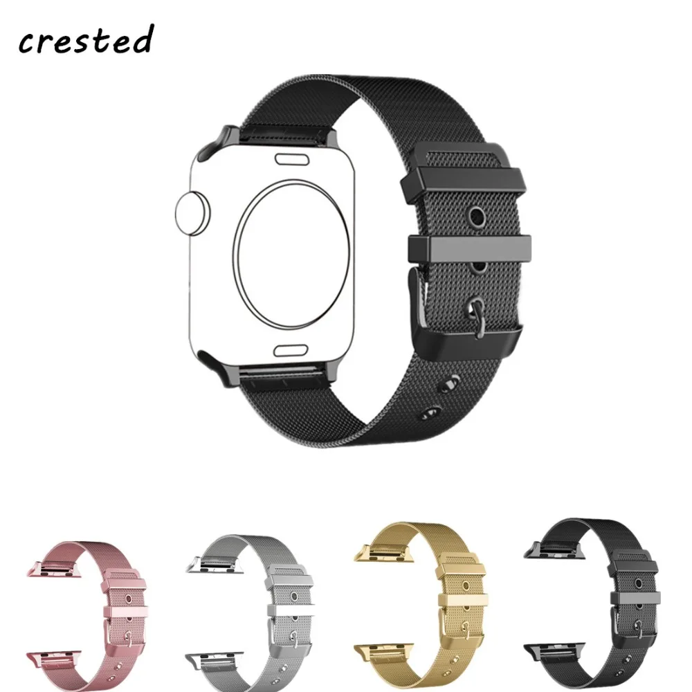 CRESTED Milanese Loop For Apple Watch 4 band 40mm 44mm strap iwatch 4/3/2/1 42mm/38mm stainless steel wrist luxury link bracelet
CRESTED Milanese Loop For Apple Watch 4 band 40mm 44mm strap iwatch 4/3/2/1 42mm/38mm stainless steel wrist luxury link bracelet