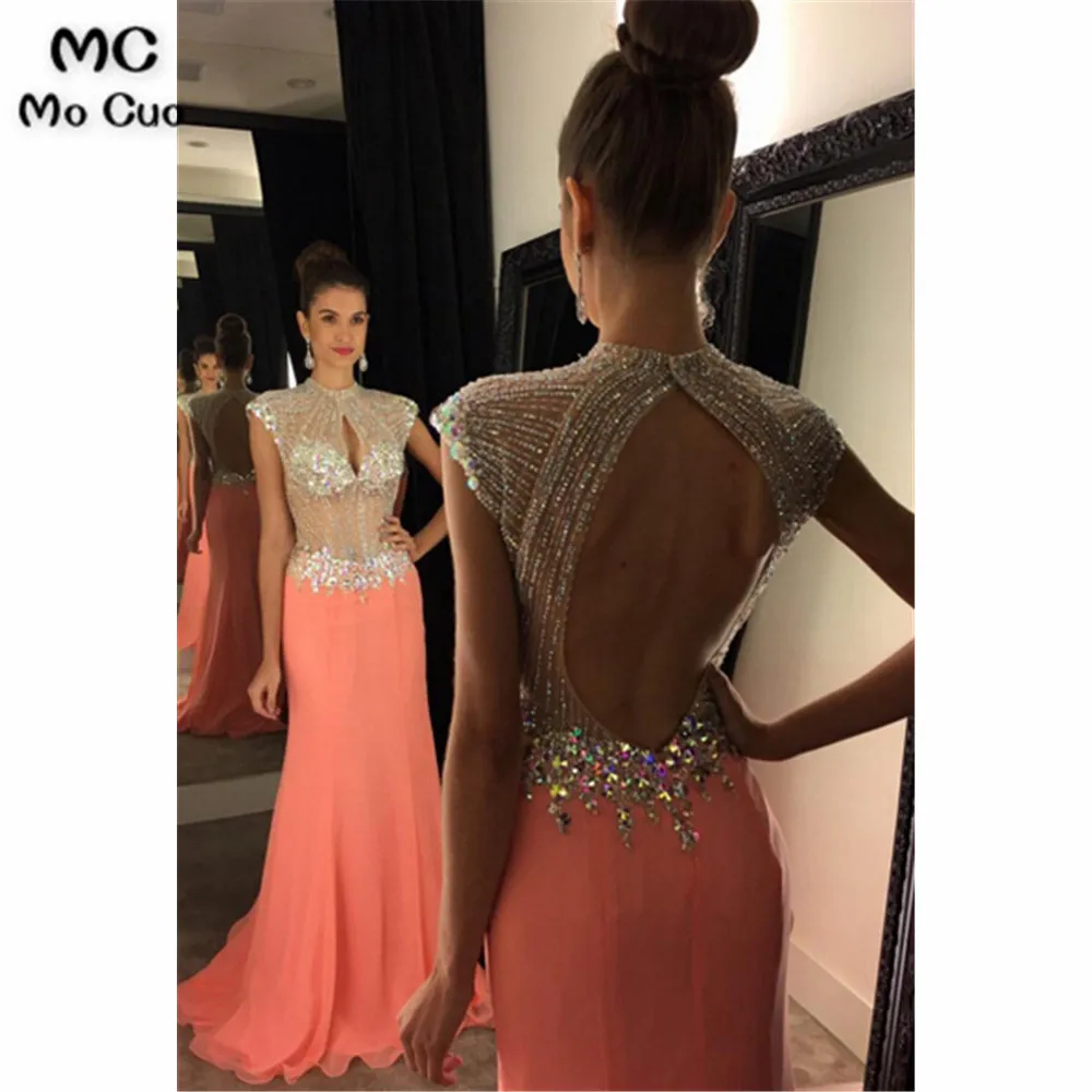 Illusion Backless Evening Dresses Long with Beaded O-Neck Chiffon Prom Gown evening gown Evening Party Dress for Women
Illusion Backless Evening Dresses Long with Beaded O-Neck Chiffon Prom Gown evening gown Evening Party Dress for Women