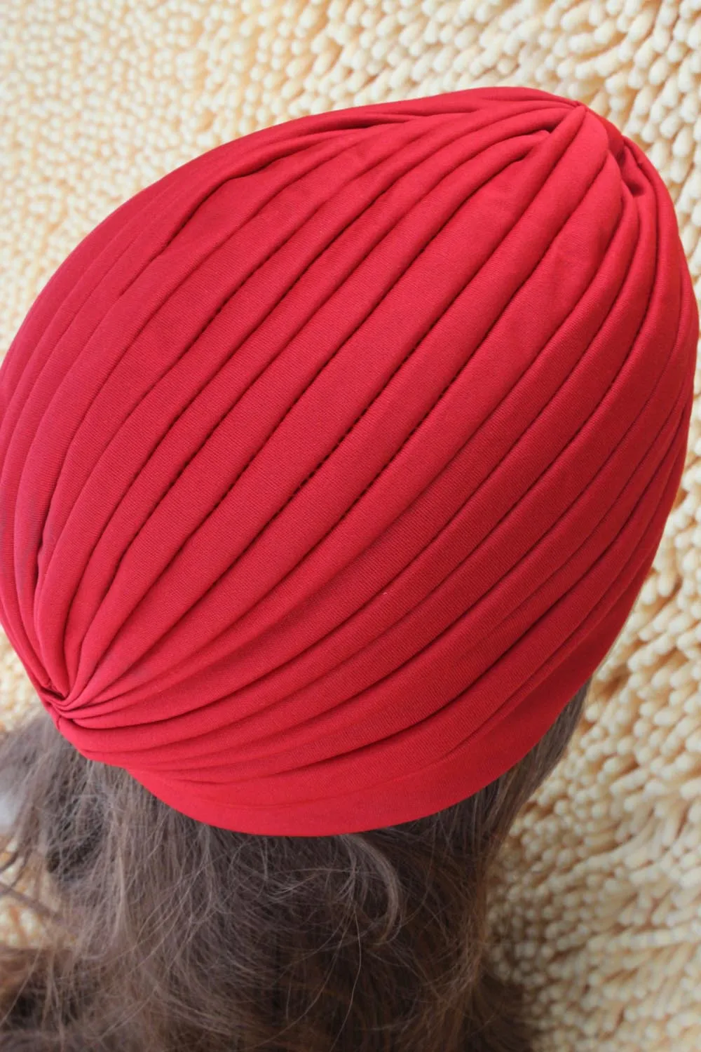 2016 New Fashion Women Turban Hat Bohemia 21 Solid Color Fold Beanies Female Simple Autumn Bonnet Indian Turban Hats For Women (5)