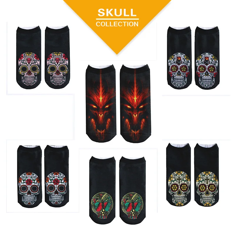 2017 New Fashion Autumn Winter Fashion Casual Cotton 3D Socks Skull Heads Printed Socks Male and Female Generic 6 Color
2017 New Fashion Autumn Winter Fashion Casual Cotton 3D Socks Skull Heads Printed Socks Male and Female Generic 6 Color