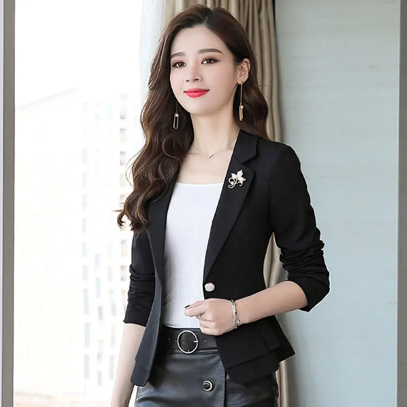 2023 Spring And Autumn New Women's Blazer Jacket Slim Short Coat Women's Clothing Fashion Leisure Female Suit Jacket
2023 Spring And Autumn New Women's Blazer Jacket Slim Short Coat Women's Clothing Fashion Leisure Female Suit Jacket