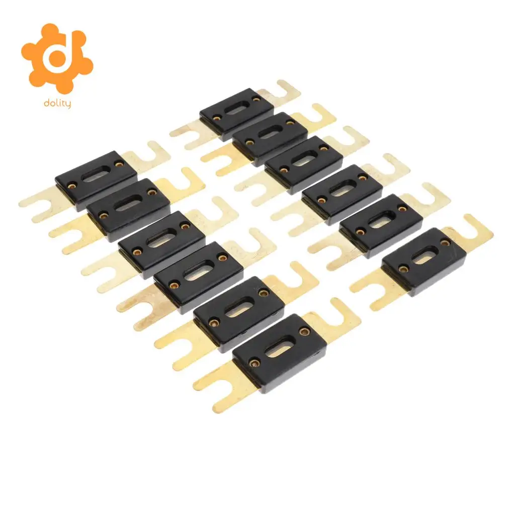 12 Pieces Car Stereo Audio Electrical Flat ANL Blade Fuse 300AMP Gold Plated