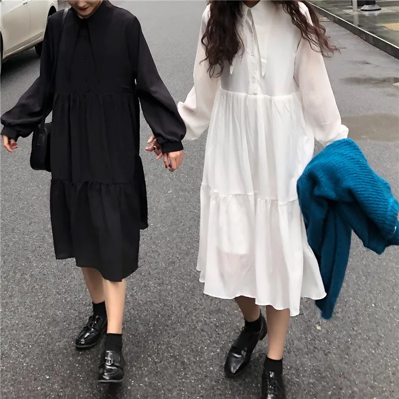 The New Loose Age Reduction Dresses Women Korean Version Over the Knee Medium and Long Section Student Cute Women Dresses
The New Loose Age Reduction Dresses Women Korean Version Over the Knee Medium and Long Section Student Cute Women Dresses