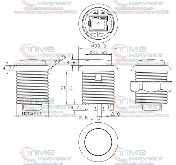 30mm 5v button assemble