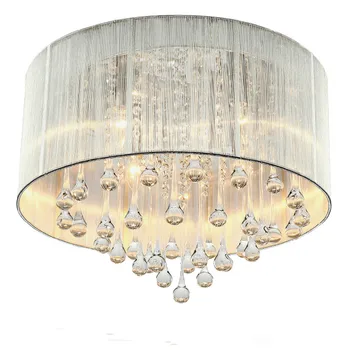 Round ceiling lamp modern fabric fashion romantic wedding brushed crystal lamp bedroom lamp ceiling chandelier ZP4171623
Round ceiling lamp modern fabric fashion romantic wedding brushed crystal lamp bedroom lamp ceiling chandelier ZP4171623