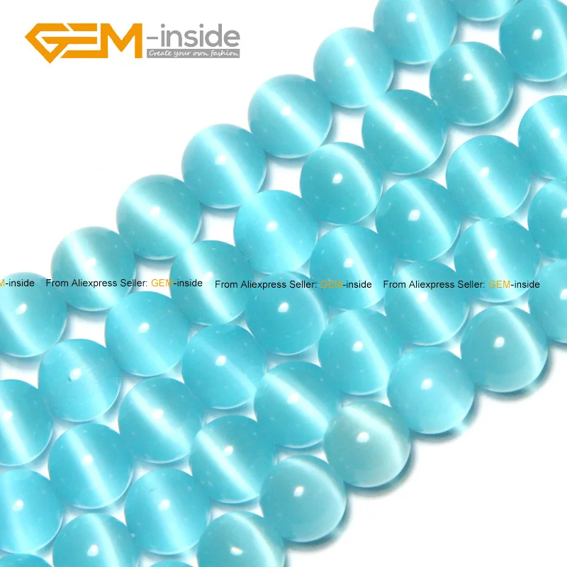 Gem-inside 4-12mm Round Glass Beads Sky Blue Cat Eye Beads For Jewelry Making Beads Necklace 15inch DIY Beads Bracelet
Gem-inside 4-12mm Round Glass Beads Sky Blue Cat Eye Beads For Jewelry Making Beads Necklace 15inch DIY Beads Bracelet