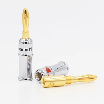 Chrome Plated Cover banana plug 24K Gold Plated Nakamichi Banana Plug Connector 8pieces per lot
Chrome Plated Cover banana plug 24K Gold Plated Nakamichi Banana Plug Connector 8pieces per lot