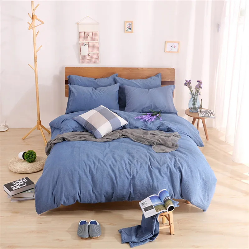Modern style bedding 100% cotton Denim Blue fabric home textiles 4Pcs duvet cover bed sheet pillowcases super soft two size
Modern style bedding 100% cotton Denim Blue fabric home textiles 4Pcs duvet cover bed sheet pillowcases super soft two size