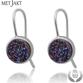 MetJakt Natural Crystal Earrings Solid 925 Sterling Silver Earring for Women Jwelery(Multicolor Black White Gray Blue Colors) 
MetJakt Natural Crystal Earrings Solid 925 Sterling Silver Earring for Women Jwelery(Multicolor Black White Gray Blue Colors)