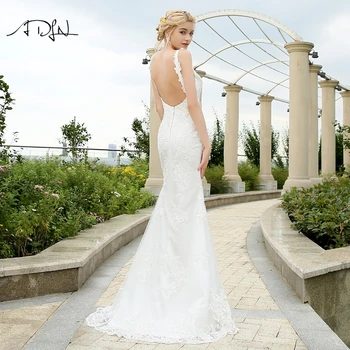 ADLN Mermaid Wedding Dresses Vestidos de Novia Custom Made Spaghetti Straps Backless Lace Bridal Gown Robe de Mariage
ADLN Mermaid Wedding Dresses Vestidos de Novia Custom Made Spaghetti Straps Backless Lace Bridal Gown Robe de Mariage