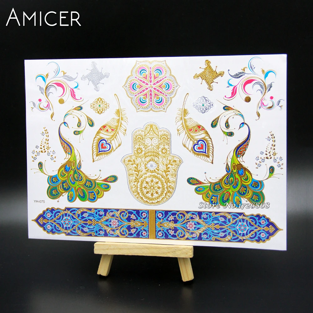 Body Art Temporary Tattoos Gold Flash Metallic Tattoo Arm Sleeves Sticker Henna Women Jewelry Waterproof For Sexy silver lotus
Body Art Temporary Tattoos Gold Flash Metallic Tattoo Arm Sleeves Sticker Henna Women Jewelry Waterproof For Sexy silver lotus