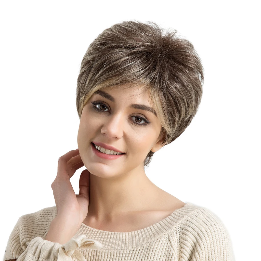 Women Short Wig, Synthetic Straight Fluffy Blend Full Wig, Natural Looking Heat Resistant Wigs for Cosplay Party Costume
Women Short Wig, Synthetic Straight Fluffy Blend Full Wig, Natural Looking Heat Resistant Wigs for Cosplay Party Costume