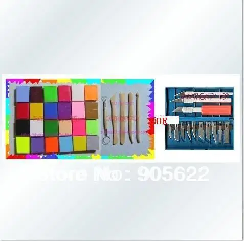 Christmas gifts ,DIY Set,24pcs for 24 color+Free wooden tools or Knife,clay size 4*3*1cm,21g,
Christmas gifts ,DIY Set,24pcs for 24 color+Free wooden tools or Knife,clay size 4*3*1cm,21g,