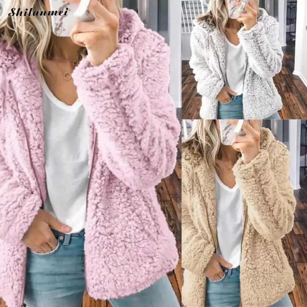 2019 Faux Fur Coat Women Autumn Winter Warm Soft Fur Jacket Zipper Pink White Female Plush Overcoat Fashion Casual Outerwear 3XL
2019 Faux Fur Coat Women Autumn Winter Warm Soft Fur Jacket Zipper Pink White Female Plush Overcoat Fashion Casual Outerwear 3XL