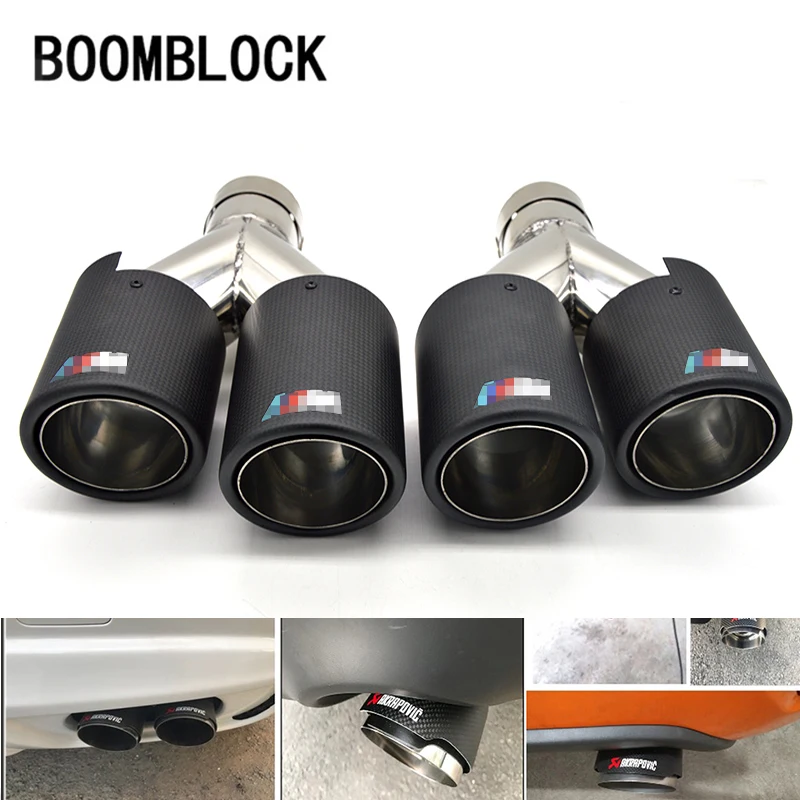 BOOMBLACK 2pcs Carbon Fiber Car Exhaust Pipe Tip Motorsport Modified For BMW M Power Inlet (57mm) Outlet (90mm) M performance
BOOMBLACK 2pcs Carbon Fiber Car Exhaust Pipe Tip Motorsport Modified For BMW M Power Inlet (57mm) Outlet (90mm) M performance
