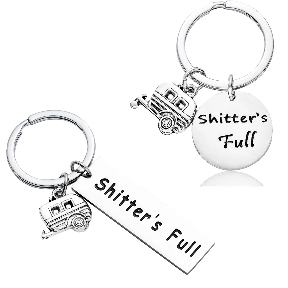 Stainless Steel Shitter's Full Camper Keyring Happy Camper RV Keychain Camping Trailer Charm Women Men Key Chains Jewelry
Stainless Steel Shitter's Full Camper Keyring Happy Camper RV Keychain Camping Trailer Charm Women Men Key Chains Jewelry