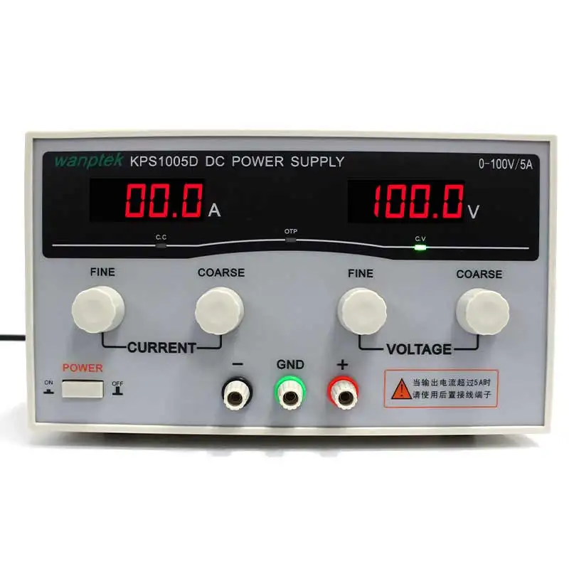 KPS1005D High Precision High Power Adjustable LED Display Switching DC Power Supply 220V 0-100V/0-5A For Laboratory and Teaching
KPS1005D High Precision High Power Adjustable LED Display Switching DC Power Supply 220V 0-100V/0-5A For Laboratory and Teaching