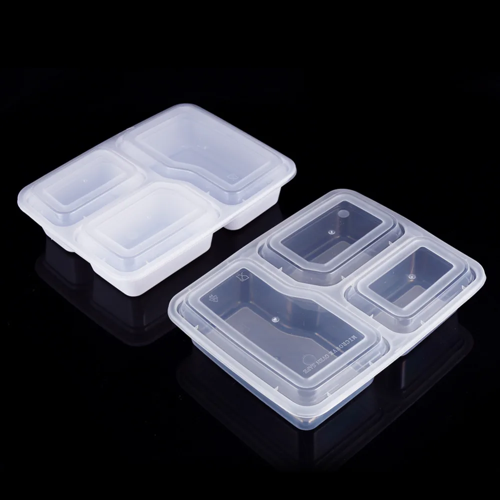 10Pcs Plastic Food Storage Containers W/ Lid Stackable Microwave and Dishwasher Safe Bento Lunchbox 3 Compartment Food Box
10Pcs Plastic Food Storage Containers W/ Lid Stackable Microwave and Dishwasher Safe Bento Lunchbox 3 Compartment Food Box
