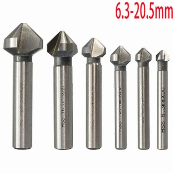 6pcs 6.3-20.5mm 90 Degrees HSS Countersink Drill Bit Wood Steel Aluminum Tool
6pcs 6.3-20.5mm 90 Degrees HSS Countersink Drill Bit Wood Steel Aluminum Tool