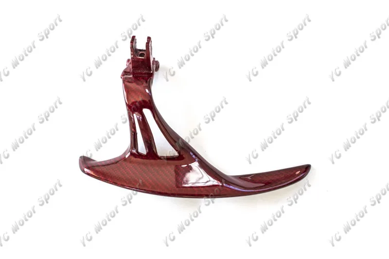 2008-2015 Nissan R35 GTR CBA DBA Lenthened Shift Paddle Red Kevlar Twill Weave Glossy Finish (23)