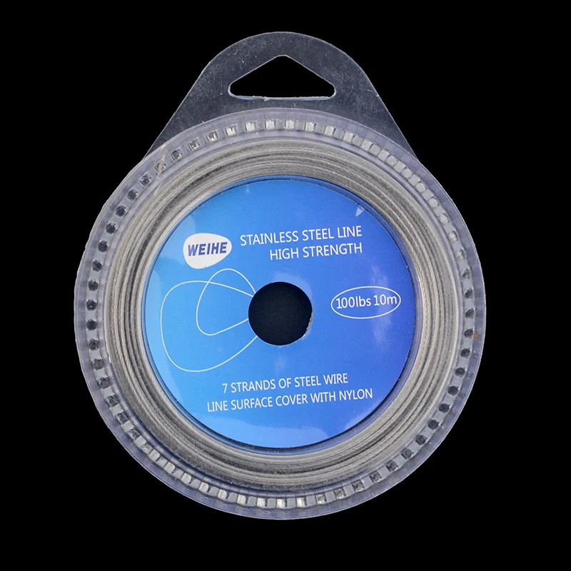 Steel Wire Fishing Line 10m Stainless Steel 7 Strands Braided Nylon Coated Sea Fishing Line with Tube Test 10-120lbs
Steel Wire Fishing Line 10m Stainless Steel 7 Strands Braided Nylon Coated Sea Fishing Line with Tube Test 10-120lbs