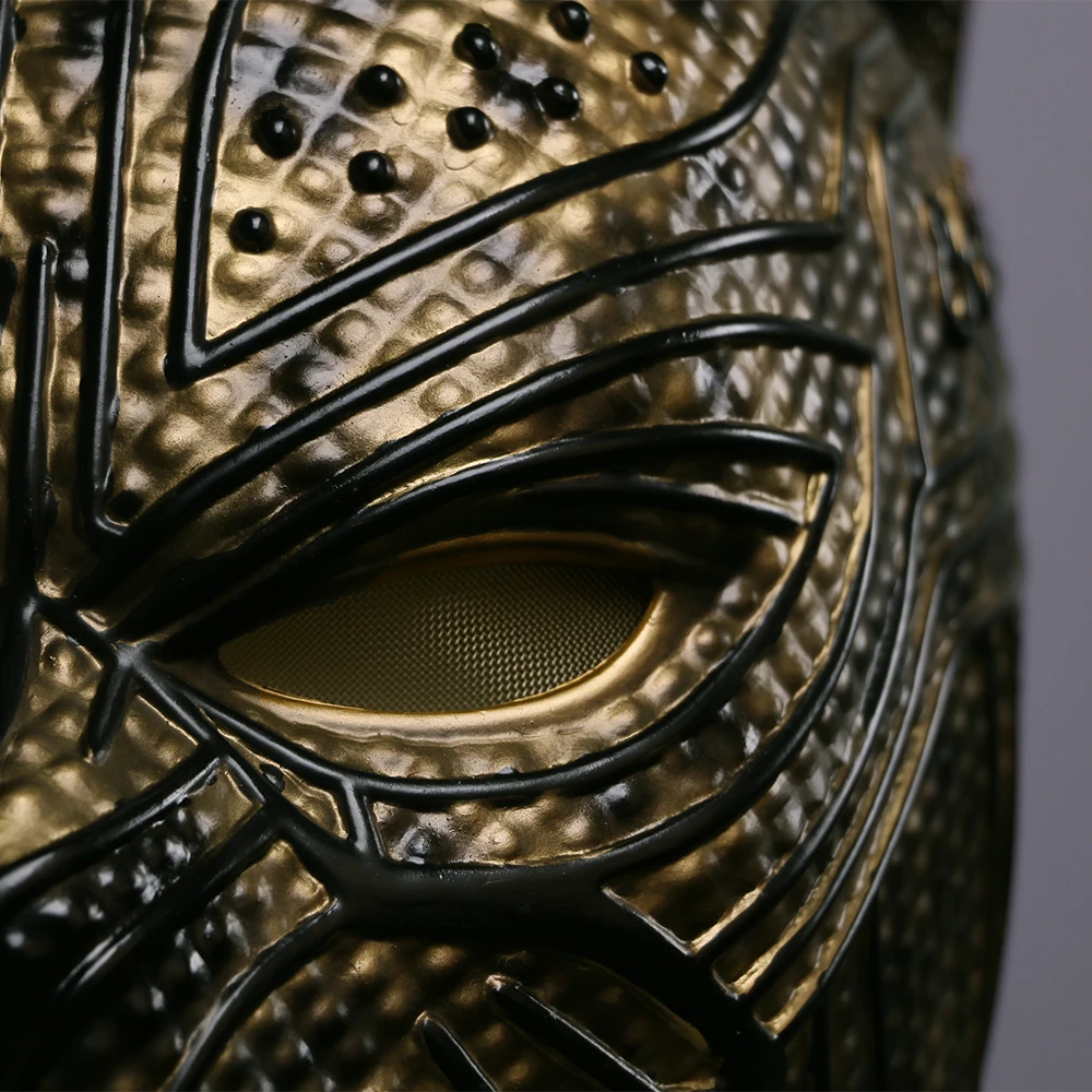 2018 Black Panther Helmet Infinity War Gold Black Panther Superhero Helmet Props (14)