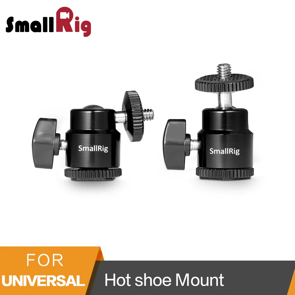 SmallRig 1/4" Camera Hot shoe Mount With Additional 1/4" Screw Support Bracket Dslr Cold Shoe Mount (2pcs Pack)-2059
SmallRig 1/4" Camera Hot shoe Mount With Additional 1/4" Screw Support Bracket Dslr Cold Shoe Mount (2pcs Pack)-2059