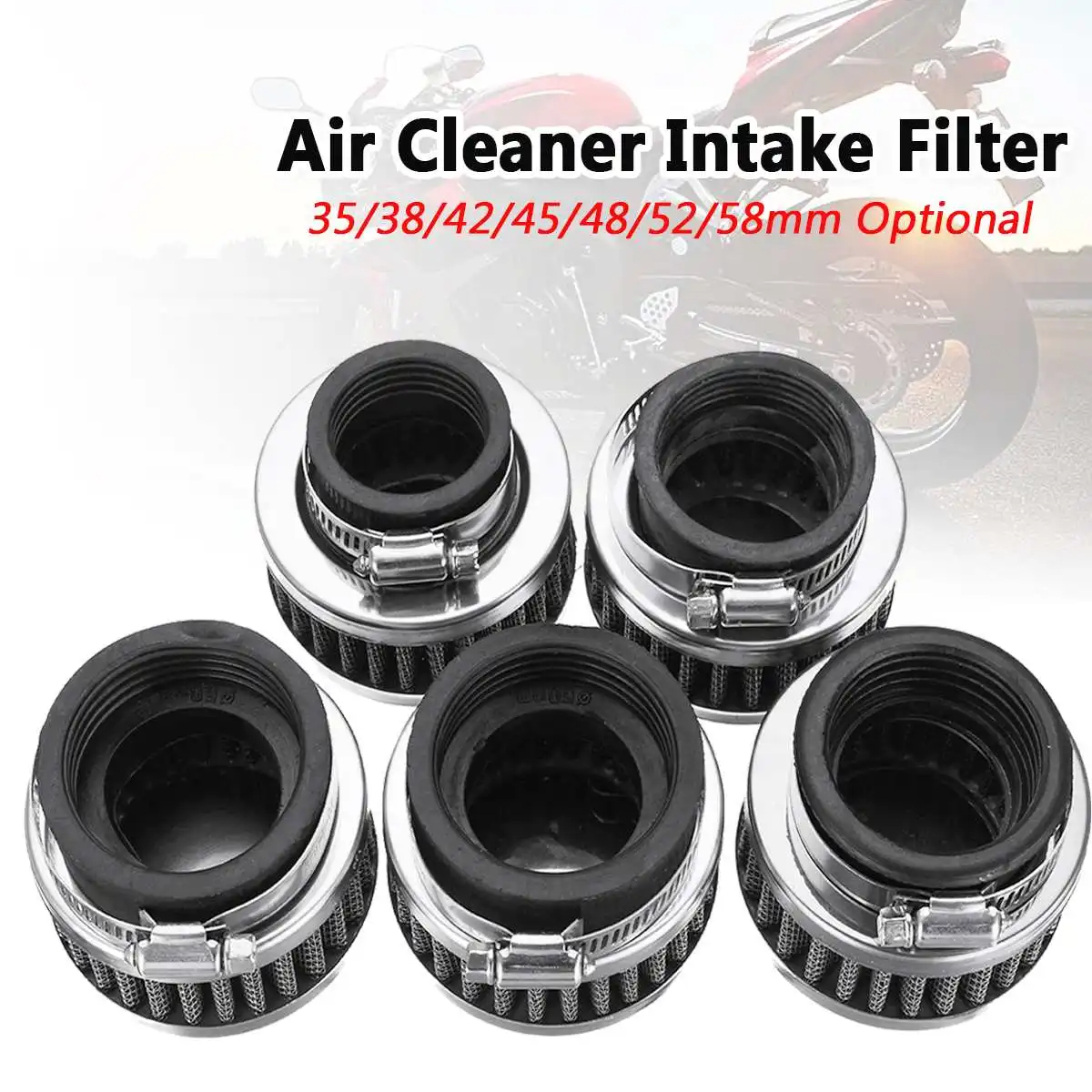 35/42/48/52mm Air Filter Cleaner Motorcycle Pit Bike Stainless Steel Air Cleaner Intake Filter for Honda/Kawasaki/Yamaha Moto
35/42/48/52mm Air Filter Cleaner Motorcycle Pit Bike Stainless Steel Air Cleaner Intake Filter for Honda/Kawasaki/Yamaha Moto