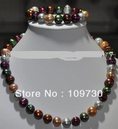 Jewelry 00565 11mm multicolor cultured freshwater pearl Sets necklace bracelet (A0423)
Jewelry 00565 11mm multicolor cultured freshwater pearl Sets necklace bracelet (A0423)