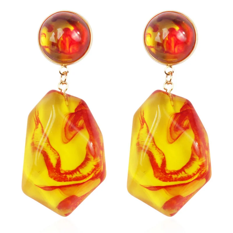 Bohemian Irregular Shape Resin Drop Dangle Earrings for Women Bright Colors Statement Earrings Fashion Party Jewelry oorbellen
Bohemian Irregular Shape Resin Drop Dangle Earrings for Women Bright Colors Statement Earrings Fashion Party Jewelry oorbellen