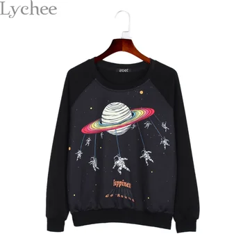 Lychee Autumn Winter Harajuku Women Sweatshirt Saturn Astronaut Print Pullover Casual Loose Long Sleeve Tracksuit
Lychee Autumn Winter Harajuku Women Sweatshirt Saturn Astronaut Print Pullover Casual Loose Long Sleeve Tracksuit