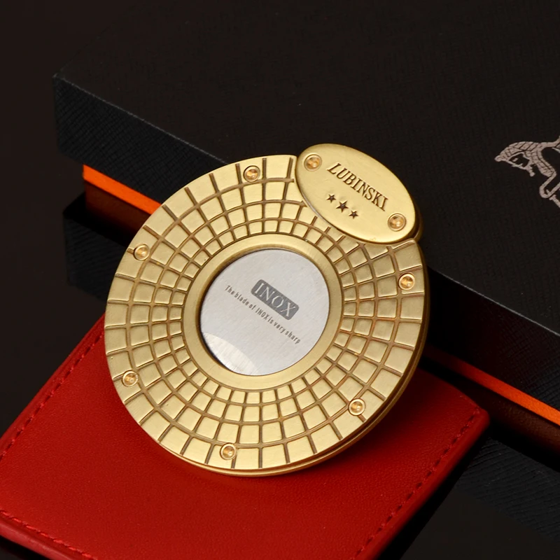 LUBINSKI Bronze Round Stainless Steel Dual Blades Sharp Cigar Cutter 23mm Hole Fit COHIBA
LUBINSKI Bronze Round Stainless Steel Dual Blades Sharp Cigar Cutter 23mm Hole Fit COHIBA